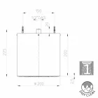 Bossini Oki 200 duschhuvud med en modern design i en stråle Viadurini