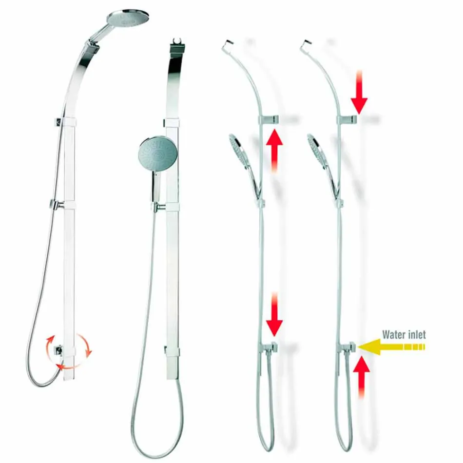 Bossini September Sliding dusch med vatten Flat Viadurini