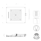 Bossini Duschhuvud i tak i två jetstrålar krom med Dream-färgterapi Viadurini