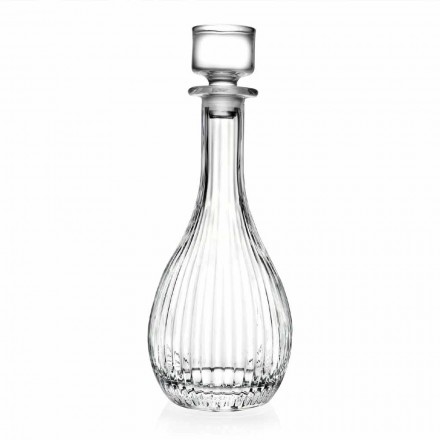 Runda design vinflaskor med 4 delar kristallpropp - Senzatempo Viadurini