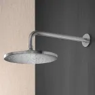 Duscharm med runt anti-kalkduschhuvud i AISI 316L stål - Artigli Viadurini