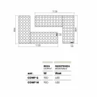 Brick radiator hydraulisk lego konstruktion gjord i Italien av Scirocco H Viadurini