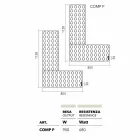 Tegel radiator hydraulisk lego gjord i Italien av Scirocco H Viadurini