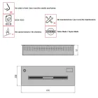 Brännare linjär elektronisk bioetanol effekt 3,6kW Aron 60 Viadurini