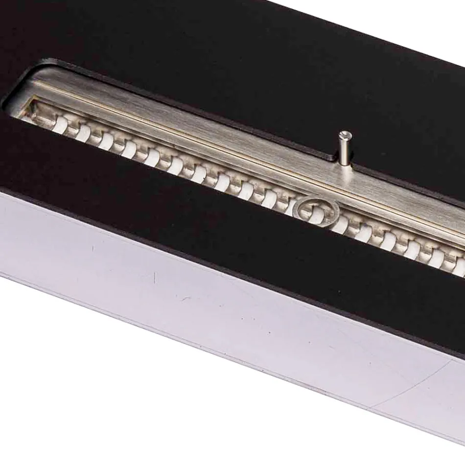 Bioetanolbrännare i Rostfritt Stål för Linjär Eldstad Made in Italy - Brandon Viadurini