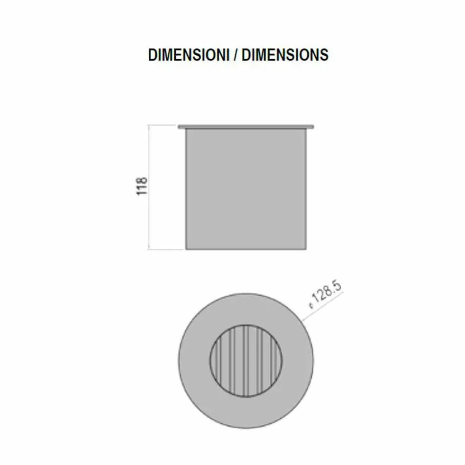 Cirkulär brännare i satinstål för bioetanol spis - Griff12 Viadurini