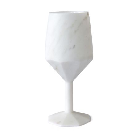 Cocktailglas i italiensk lyxsatäng Carrara vit marmor - löpe Viadurini