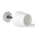 Vinglas i satängvit Carraramarmor och röd Levanto - Caglio Viadurini