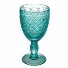 Vin- eller vattenbägare i färgat eller transparent glas med dekorationer, 12 stycken - Rocca Viadurini