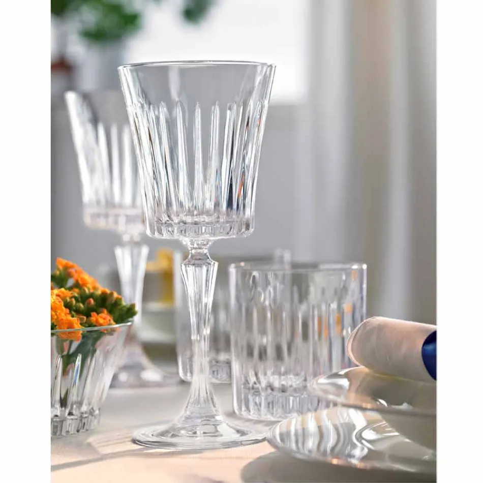 Lyxigt vin- och cocktailglas Design i Eco Crystal 12 stycken - Senzatempo Viadurini