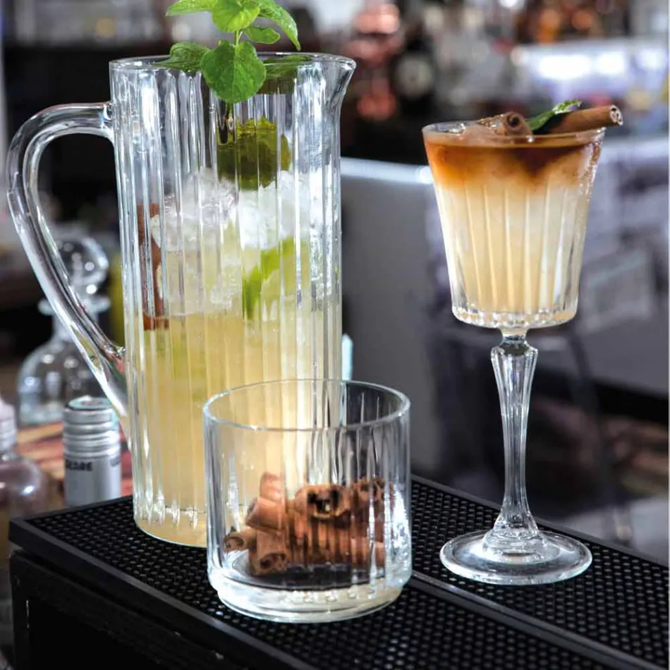 Lyxigt vin- och cocktailglas Design i Eco Crystal 12 stycken - Senzatempo Viadurini