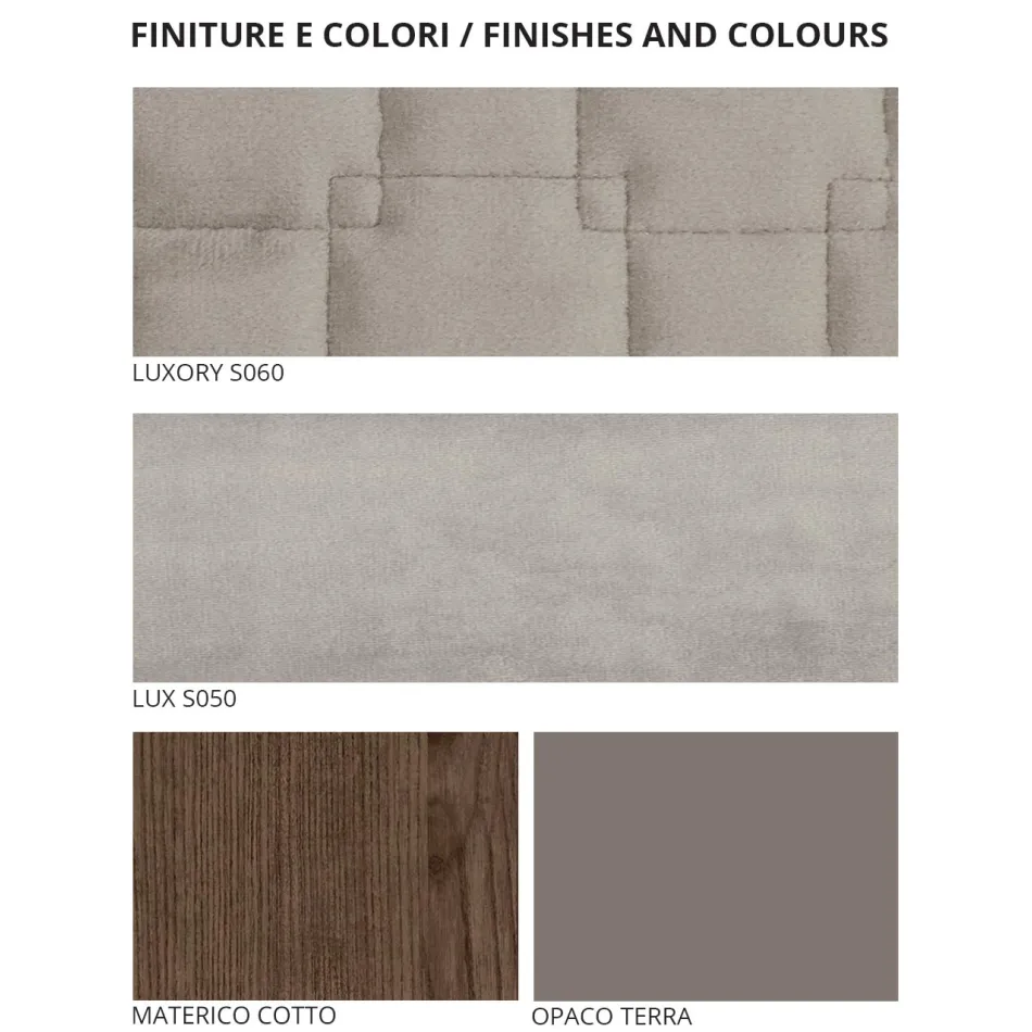 Sovrum med 4 moderna designelement tillverkade i Italien - el Viadurini