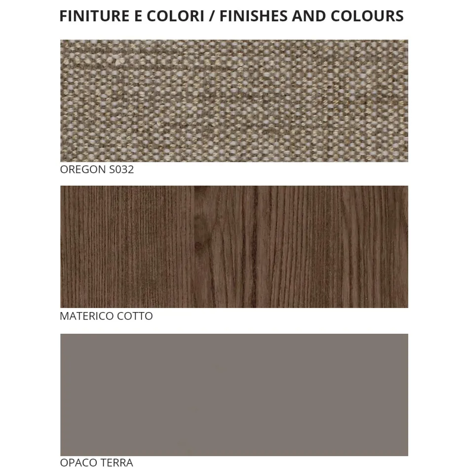 Sovrum med 4 element Modern stil Made in Italy Hög kvalitet - Minorco Viadurini