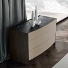 Modern stil 4 -element sovrum tillverkad i Italien - Calimero Viadurini