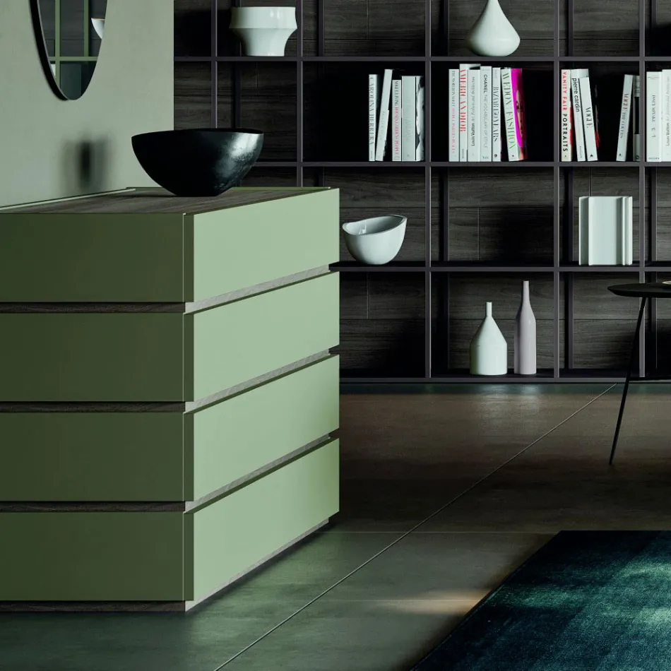 Sovrum med 5 moderna element tillverkade i Italien hög kvalitet - Rieti Viadurini