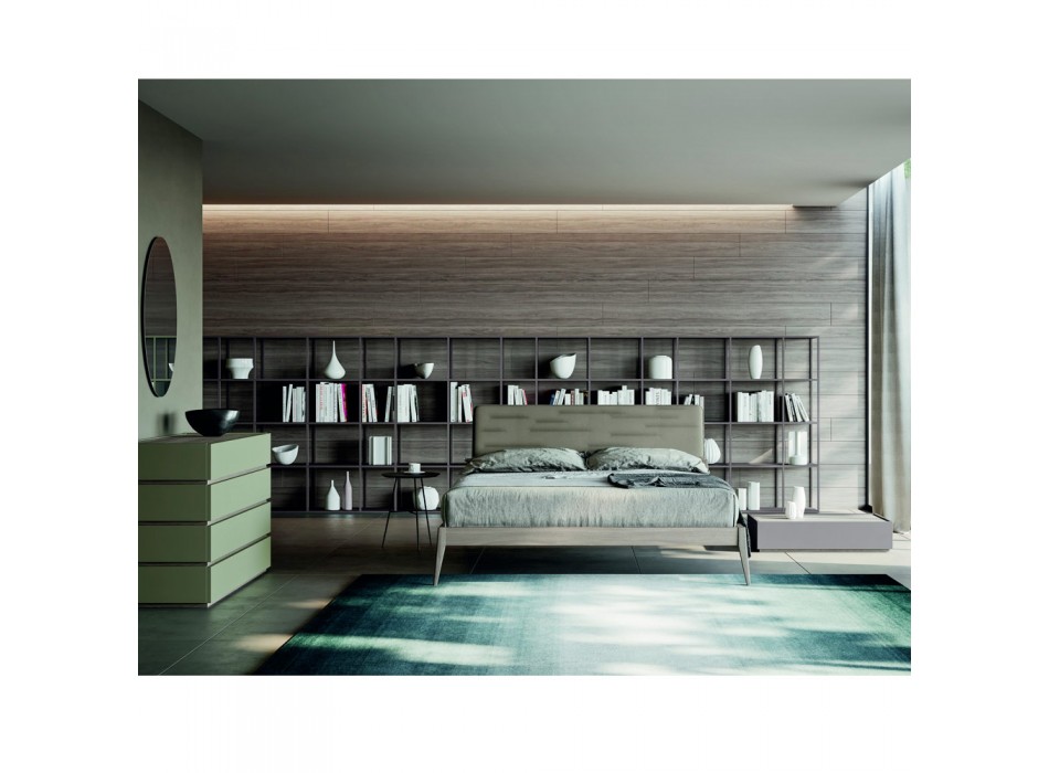 Sovrum med 5 moderna element tillverkade i Italien hög kvalitet - Rieti Viadurini