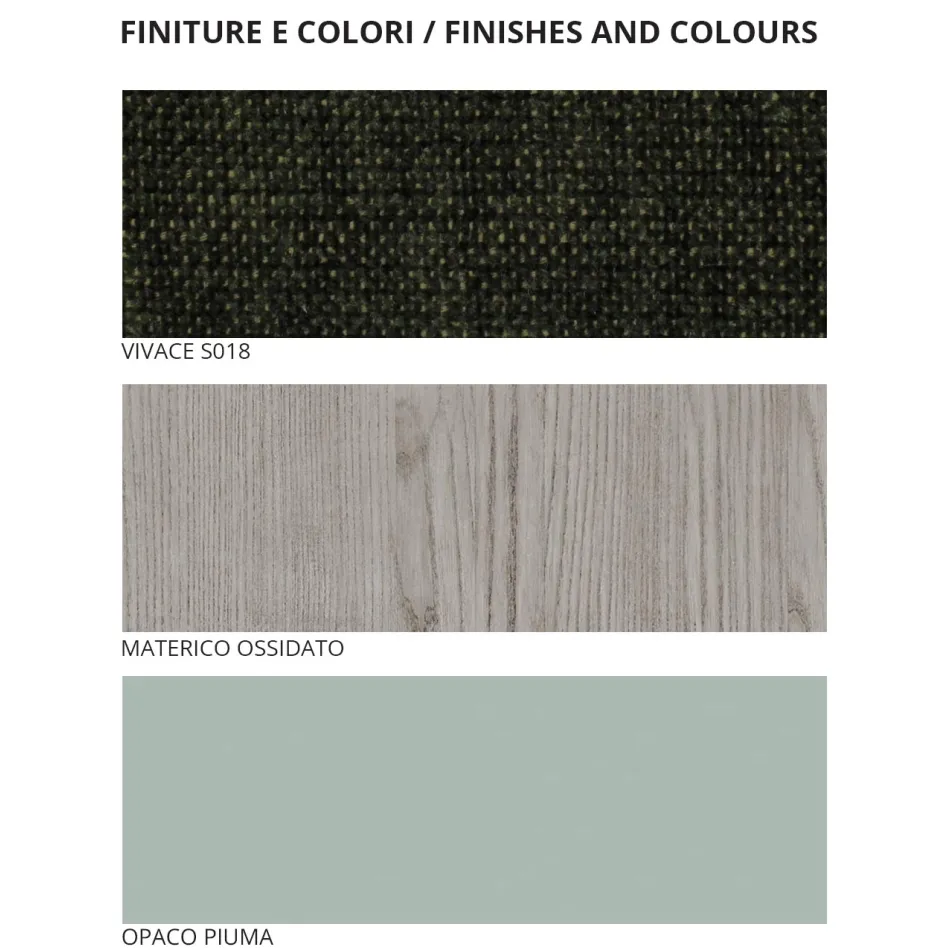 Komplett sovrum med 4 moderna element tillverkade i Italien Precious - Verminia Viadurini