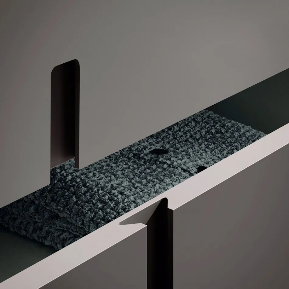 Komplett sovrum med 5 element i modern stil Made in Italy - Savanna Viadurini