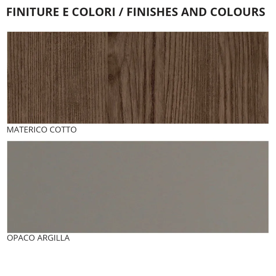 Komplett sovrum med 5 element i modern stil Made in Italy - Savanna Viadurini