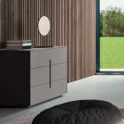 Komplett sovrum med 5 element i modern stil Made in Italy - Savanna Viadurini