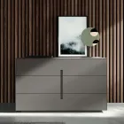 Komplett sovrum med 5 element i modern stil Made in Italy - Savanna Viadurini