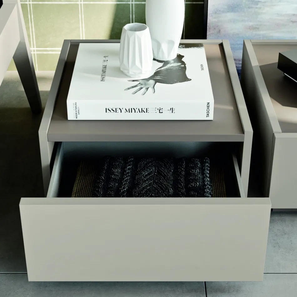 Modernt sovrum med 5 element i modern stil Made in Italy - Melodia Viadurini