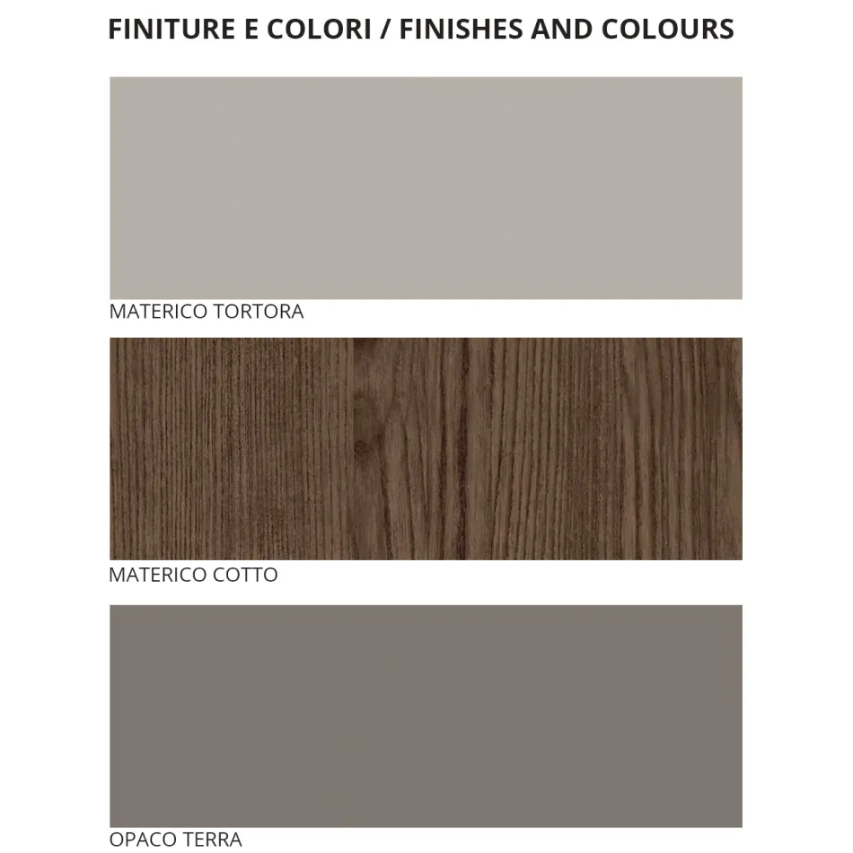 Modernt sovrum med 5 element i modern stil Made in Italy - Melodia Viadurini