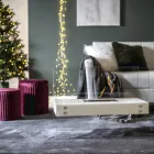 Bioetanol Golvkamin i vit metall och härdat glas - Timon Viadurini