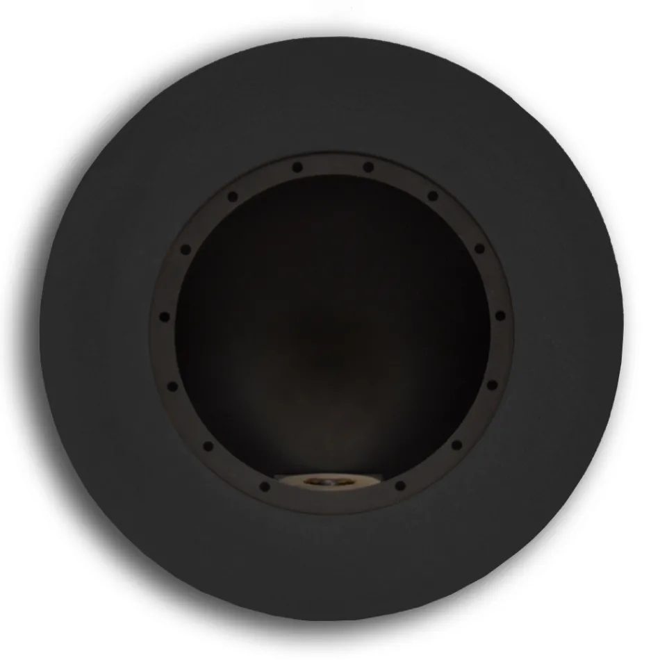 Rund design vägg bioetanol spis i målat stål - Trenton Viadurini