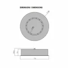 Rund design vägg bioetanol spis i målat stål - Trenton Viadurini