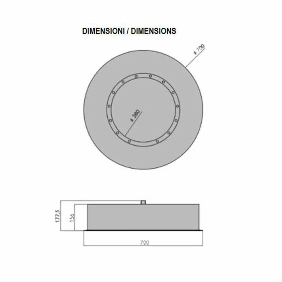 Rund design vägg bioetanol spis i målat stål - Trenton Viadurini