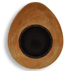 Vägg Bioethanol spis i oval design målat stål - Guiscard Viadurini