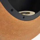 Vägg Bioethanol spis i oval design målat stål - Guiscard Viadurini