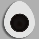 Vägg Bioethanol spis i oval design målat stål - Guiscard Viadurini