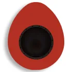 Vägg Bioethanol spis i oval design målat stål - Guiscard Viadurini