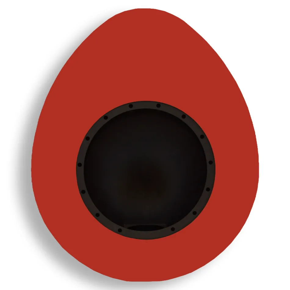 Vägg Bioethanol spis i oval design målat stål - Guiscard Viadurini