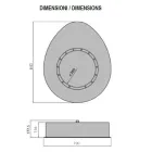 Vägg Bioethanol spis i oval design målat stål - Guiscard Viadurini