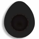 Bioetanol spis i målat stål Oval designvägg - Guiscard Viadurini