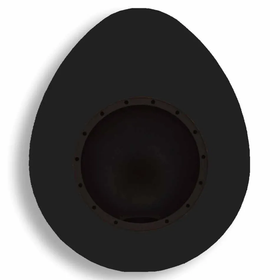 Bioetanol spis i målat stål Oval designvägg - Guiscard Viadurini