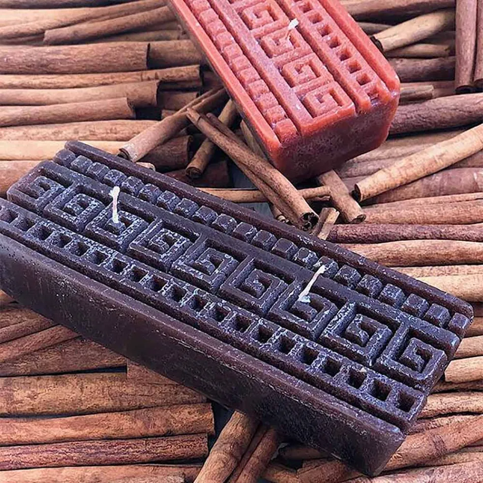 Artisan rektangulärt doftljus med kanel tillverkat i Italien - Alissa Viadurini