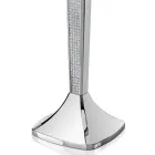 Lyxig 3 -radig ljuskrona i silvermetall med glitter - Sbrillo Viadurini