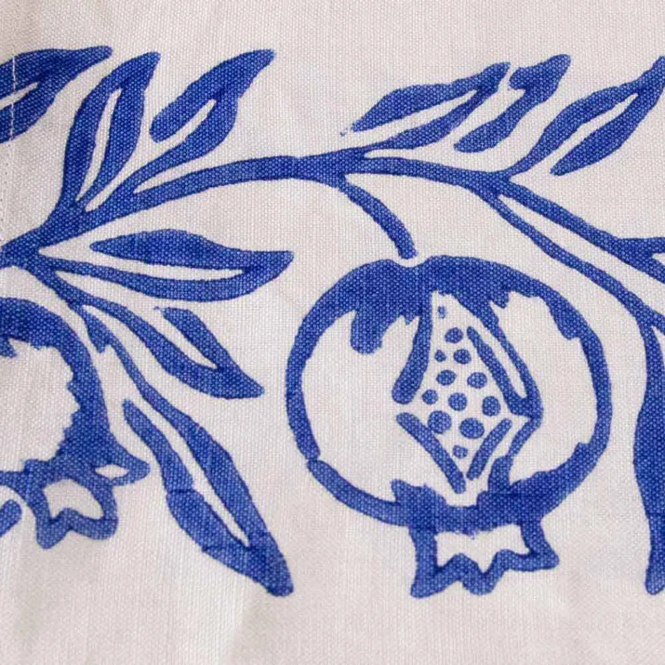 Linne duk av italiensk hantverk med handtryckt design - varumärken Viadurini