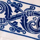 Linne duk av italiensk hantverk med handtryckt design - varumärken Viadurini