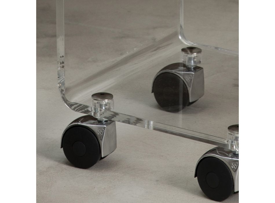 Vagnspelare i transparent akrylkristall 1 eller 3 hyllor - Minervo Viadurini