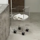 Vagnspelare i transparent akrylkristall 1 eller 3 hyllor - Minervo Viadurini