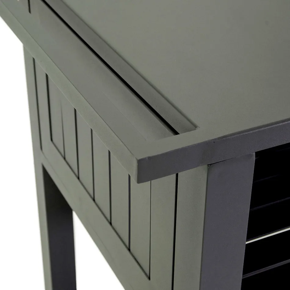 Vagn för utomhusbruk i målad aluminium med olika ytbehandlingar - Hotel Viadurini