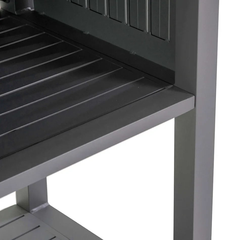 Vagn för utomhusbruk i målad aluminium med olika ytbehandlingar - Hotel Viadurini