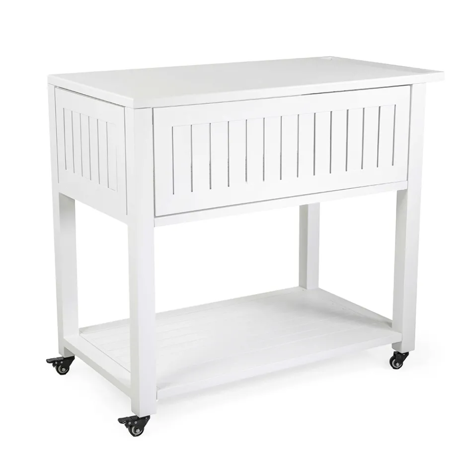 Vagn för utomhusbruk i målad aluminium med olika ytbehandlingar - Hotel Viadurini