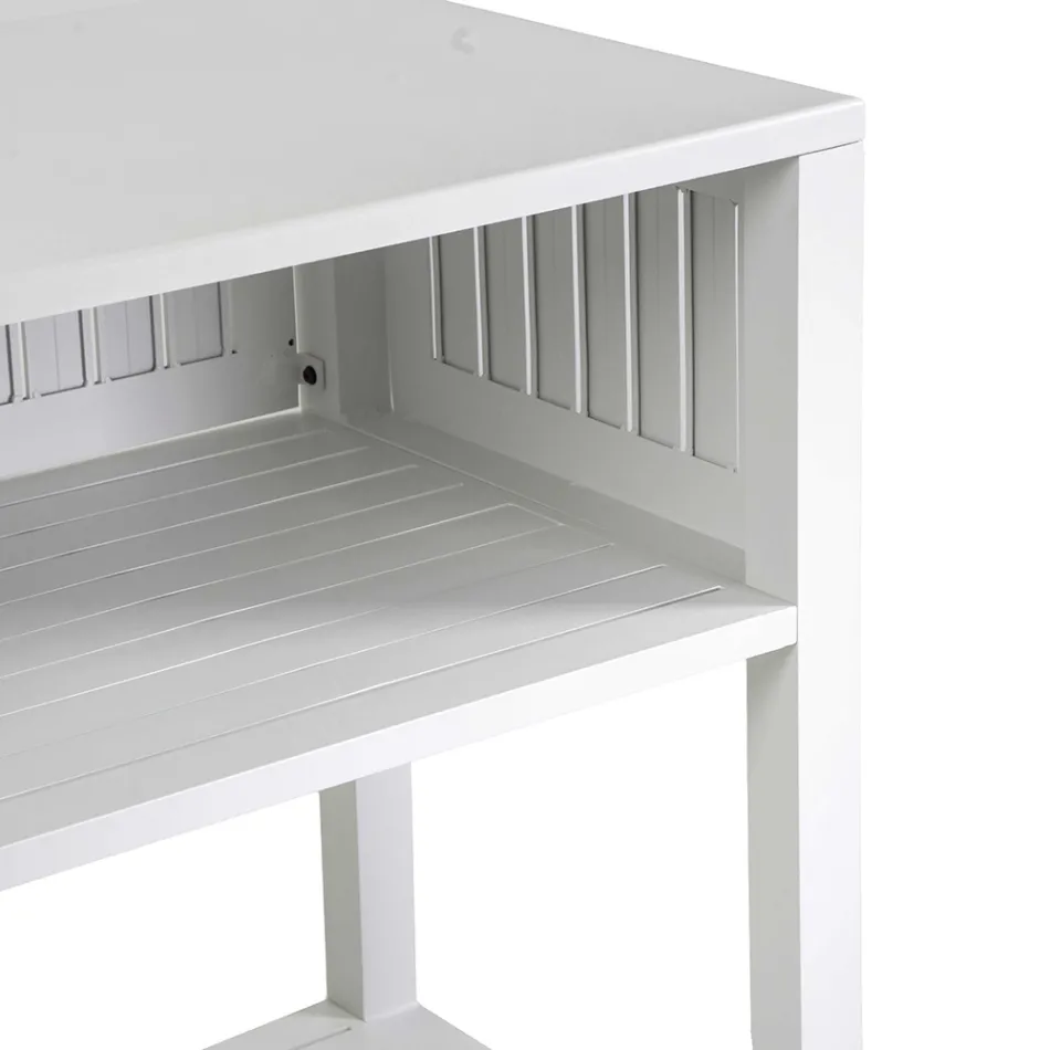 Vagn för utomhusbruk i målad aluminium med olika ytbehandlingar - Hotel Viadurini