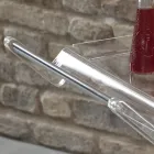 Fällbar vagn i transparent akrylkristall 2 brickor - Aristocles Viadurini